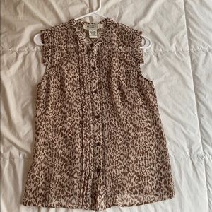 BB Dakota sheer animal print tank